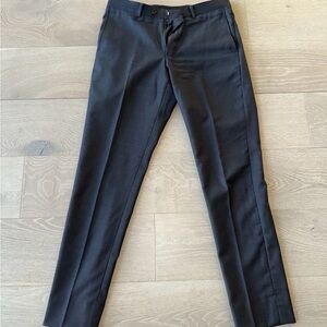Nordstrom Men’s Shop Size 32 Charcoal Grey Tailored Trousers 100% Wool Laine